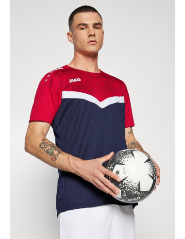 JAKO T-SHIRT PERFORMANCE BLANC ROUGE NOIR 